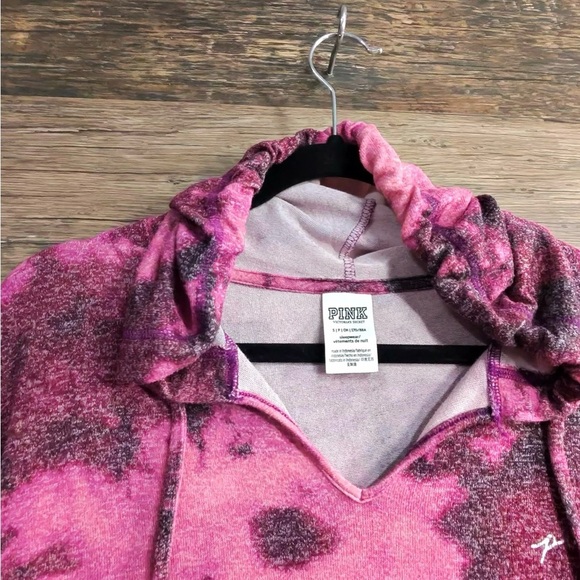PINK Victoria's Secret Pink and Black Hoodie - Picture 2 of 9